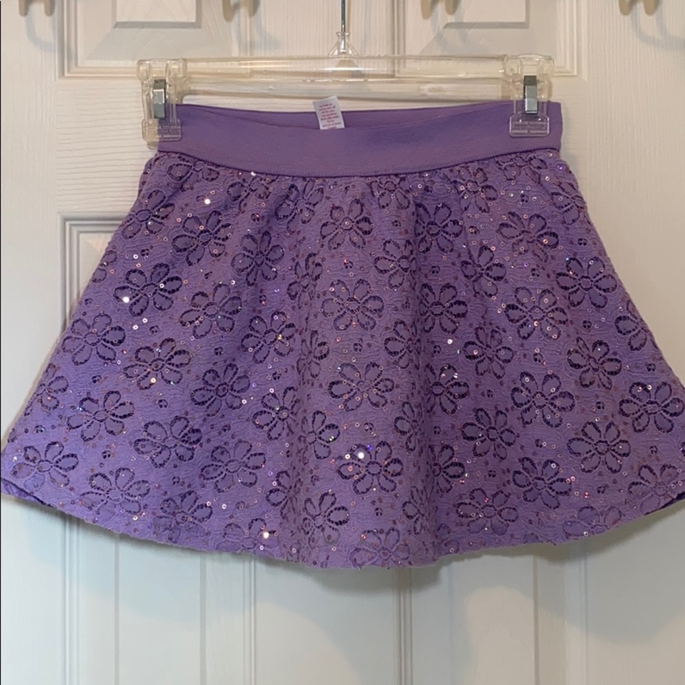 Justice Girls Lace Sequin Skirt Size 8
